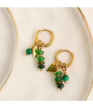Narelle Narelle Earring Charm Malachite Gold 2