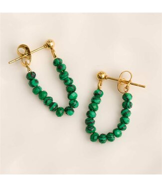 Narelle Narelle Earring Dangle Malachite Gold