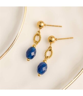 Narelle Narelle Earring Link Lapis Gold