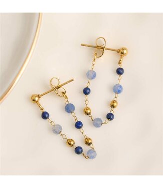 Narelle Narelle Earring Dangle Lapis Gold