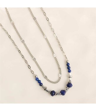 Narelle Narelle Necklace Double Lapis Silver