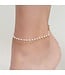 Narelle Anklet Double Pearl Gold