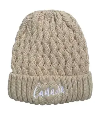 Stone Age Canada Cable Knit Toque- Beige