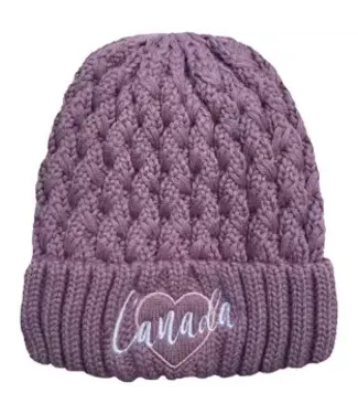 Stone Age Canada Cable Knit Toque- Purple