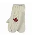 Canada Mitts - White with Leaf