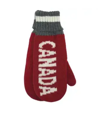 Stone Age Jacquard Canada Red Mitts