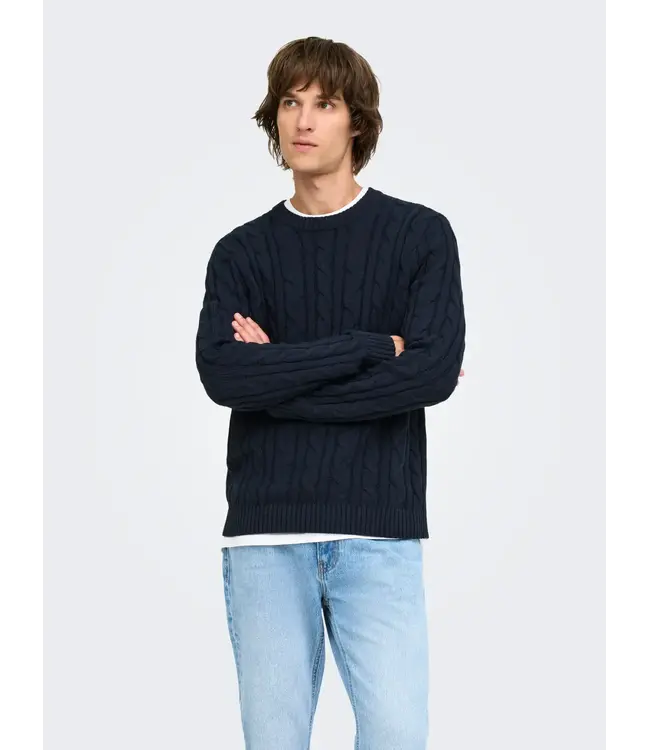 Kim Long Sleeve Cabel Crew