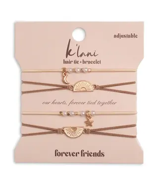 Klani Canada Hair Tie/Bracelet Set Forever Friends