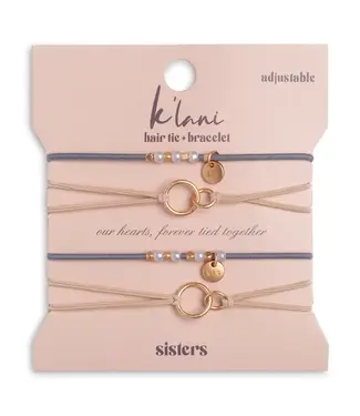 Klani Canada Hair Tie/Bracelet Set Sisters
