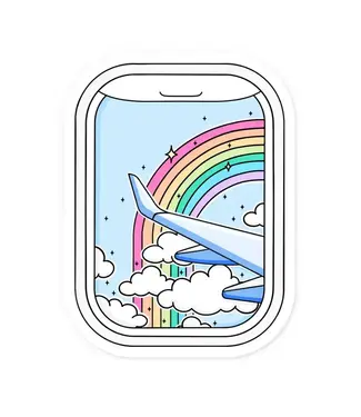The Retail Supply Airplane Window Vinyl Sticker
