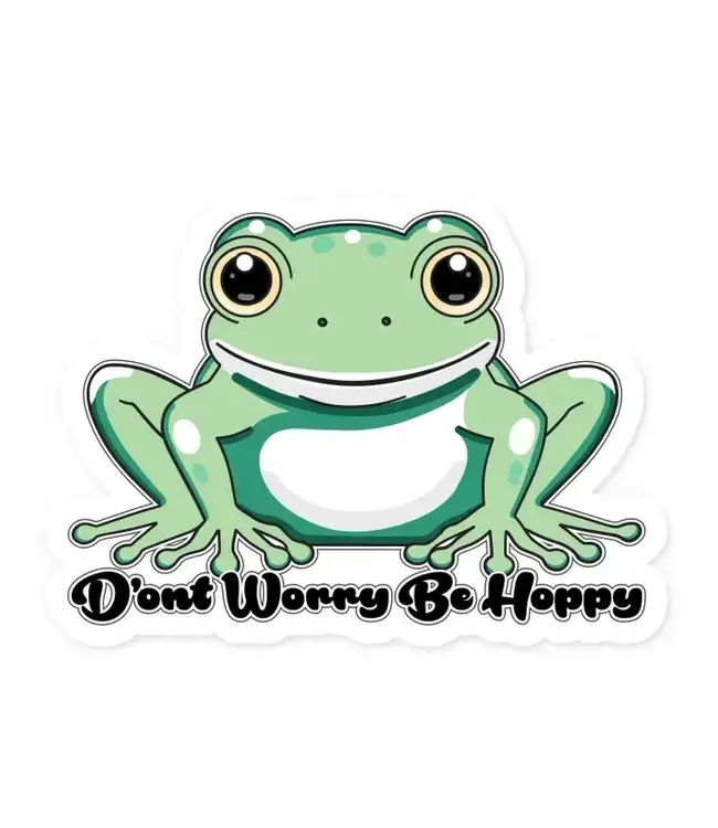 Don't Worry Be Hoppy Vinyl Sticker