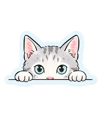 The Retail Supply Peeking Cat Vinyl Sticker