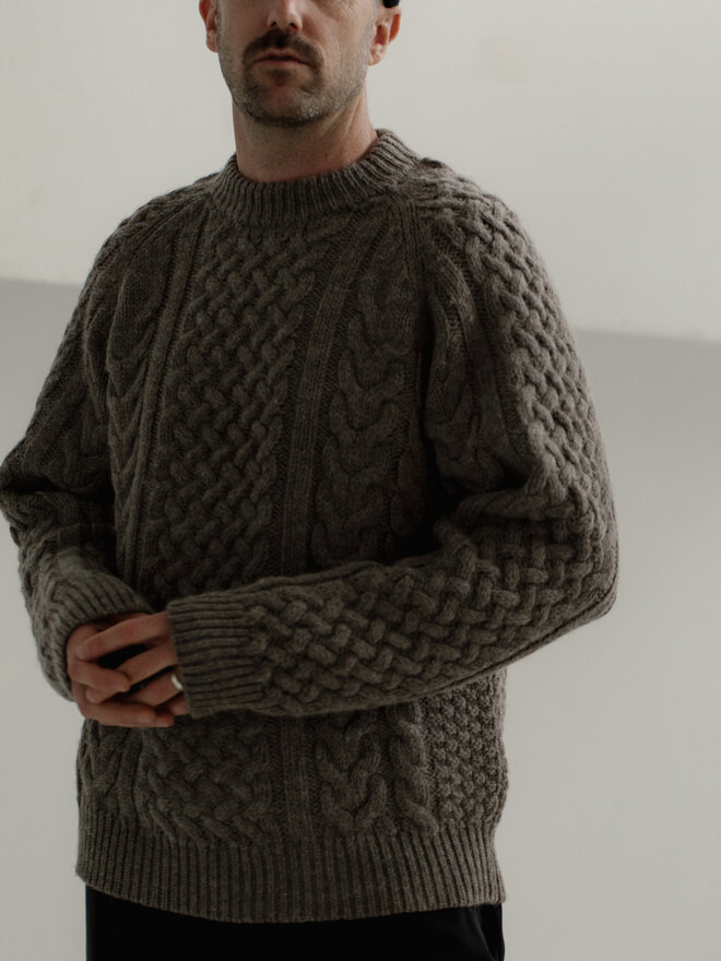 Bare Knitwear Jude Alpaca Crew - Sea Salt