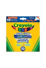 Crayola Markers, Ultra-Clean Broadline - bold 10 ct