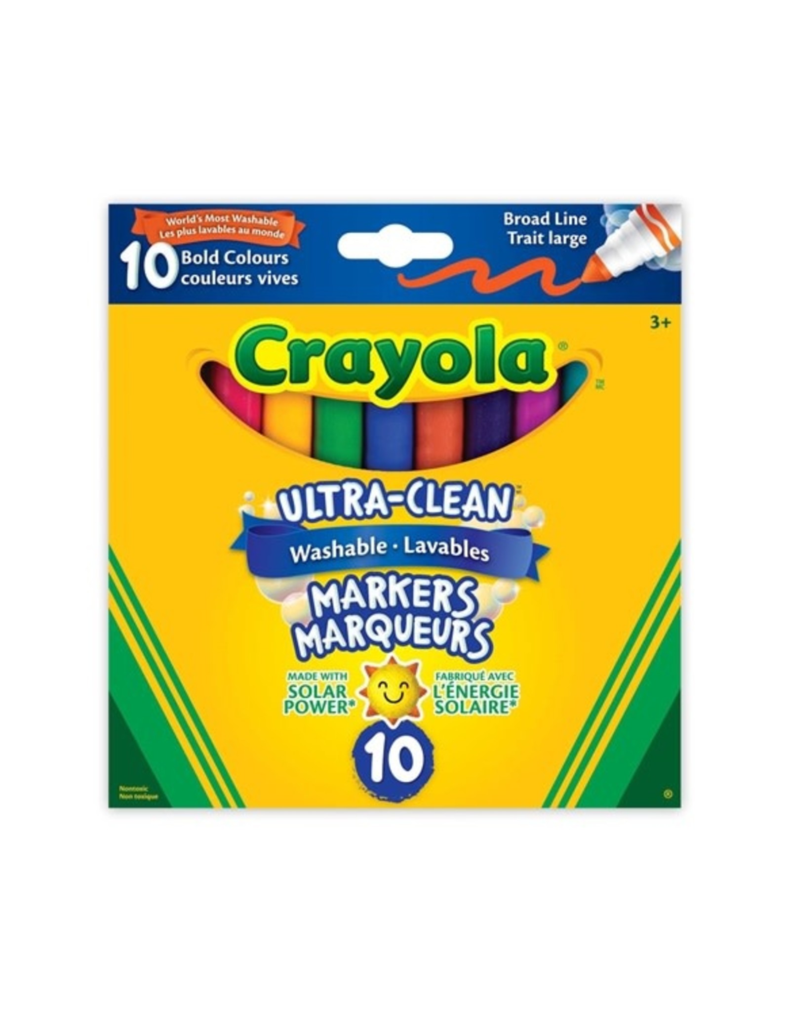 Crayola Markers, Ultra-Clean Broadline - bold 10 ct