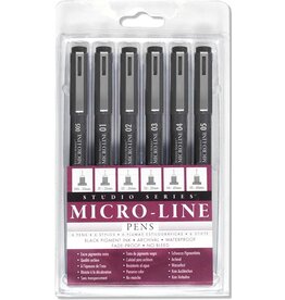 Micro-Line  Black Pens (6pc)