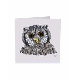 Designs by Riyaz Sharan Animal Greeting Card - Owl