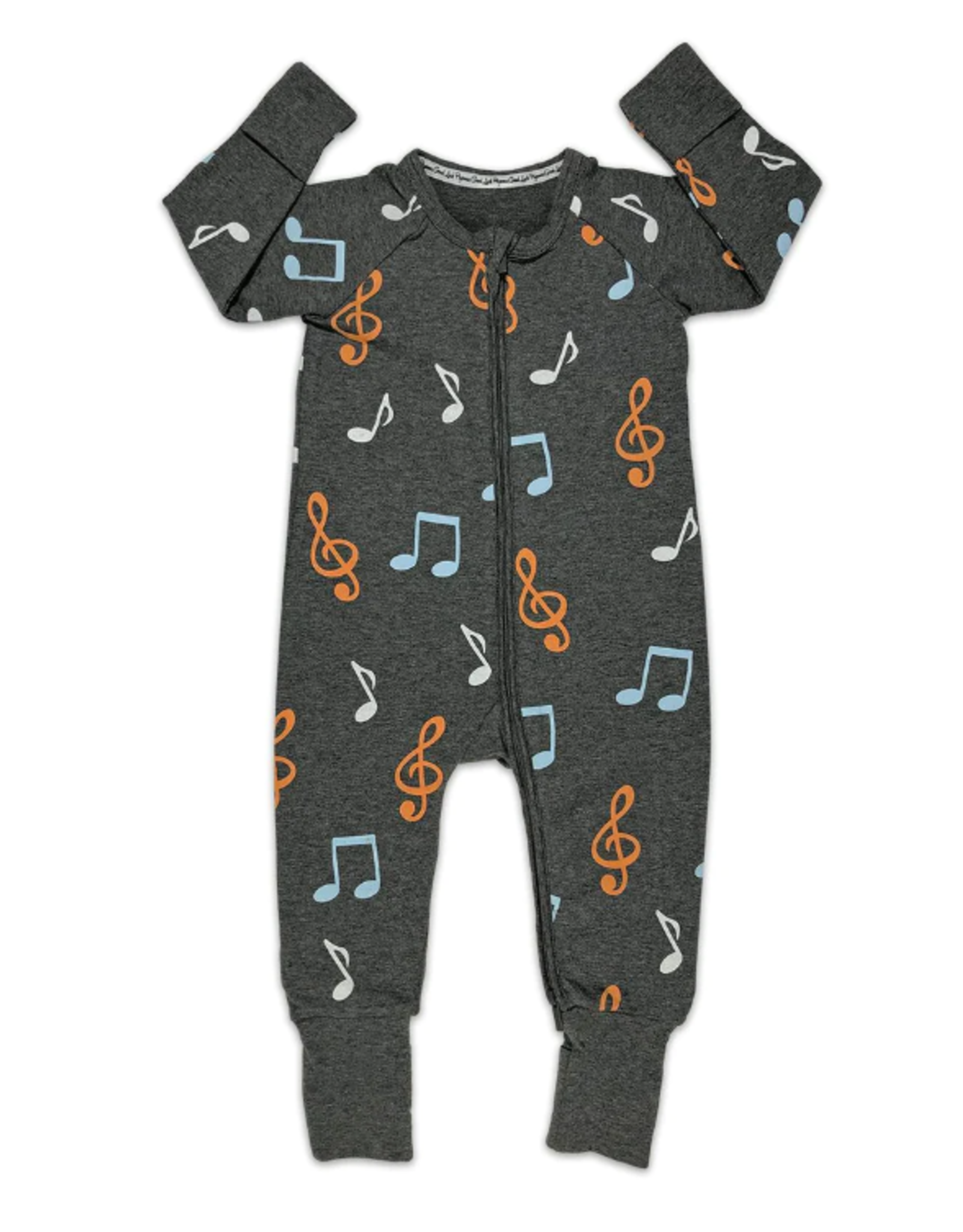 Good Luck Sock Baby Pajamas, Music Notes -