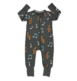 Good Luck Sock Baby Pajamas, Music Notes -