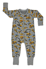 Good Luck Sock Baby Pajamas, Construction Vehicles -