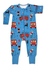 Good Luck Sock Baby Pajamas, Doggy Firefighter
