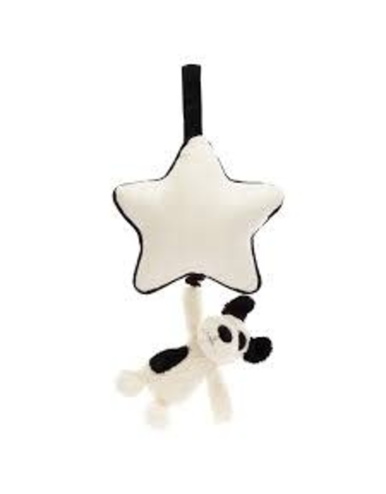 Jellycat Black & Cream Puppy - Musical Pull