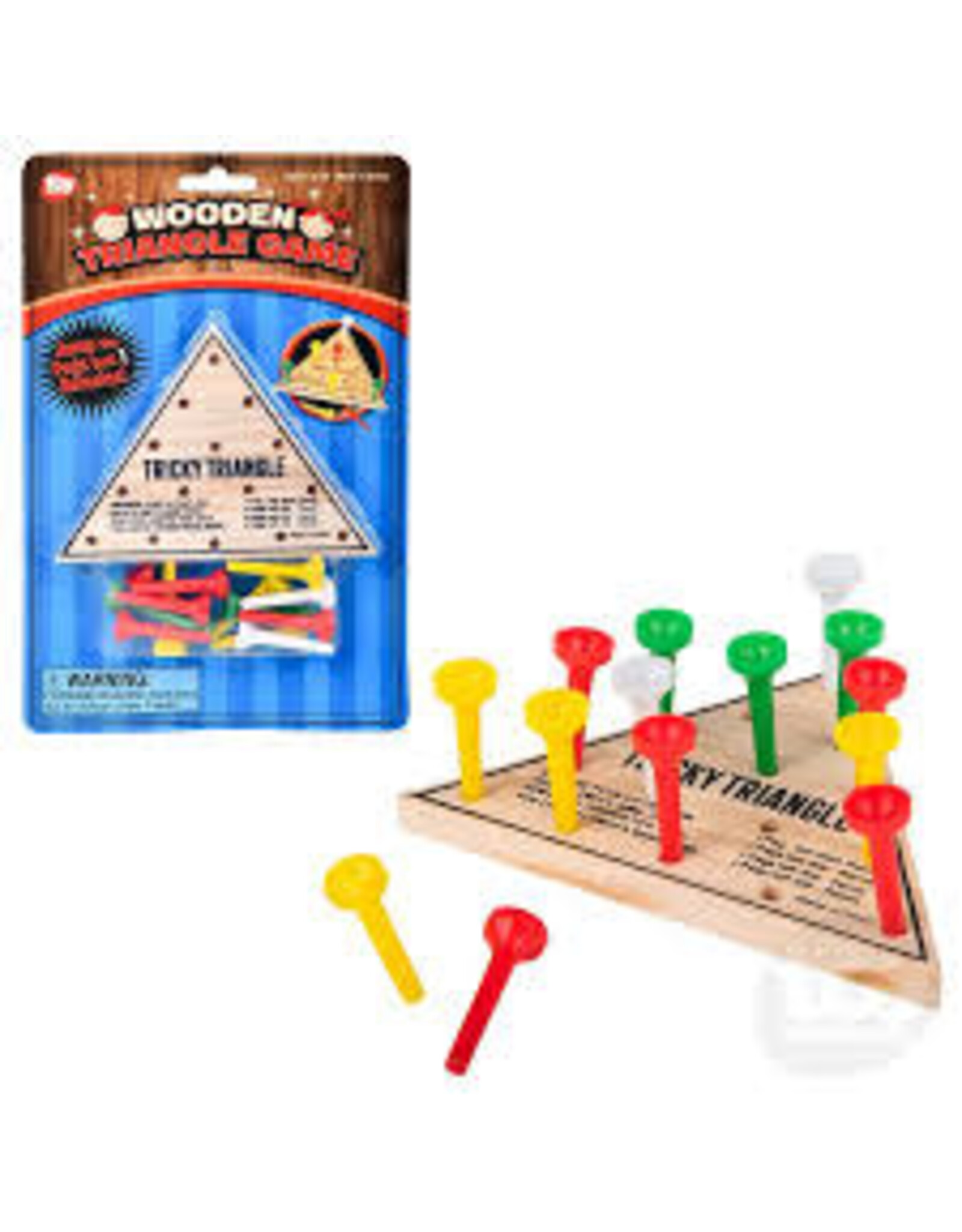 Wooden Tricky Triangle Pin Game