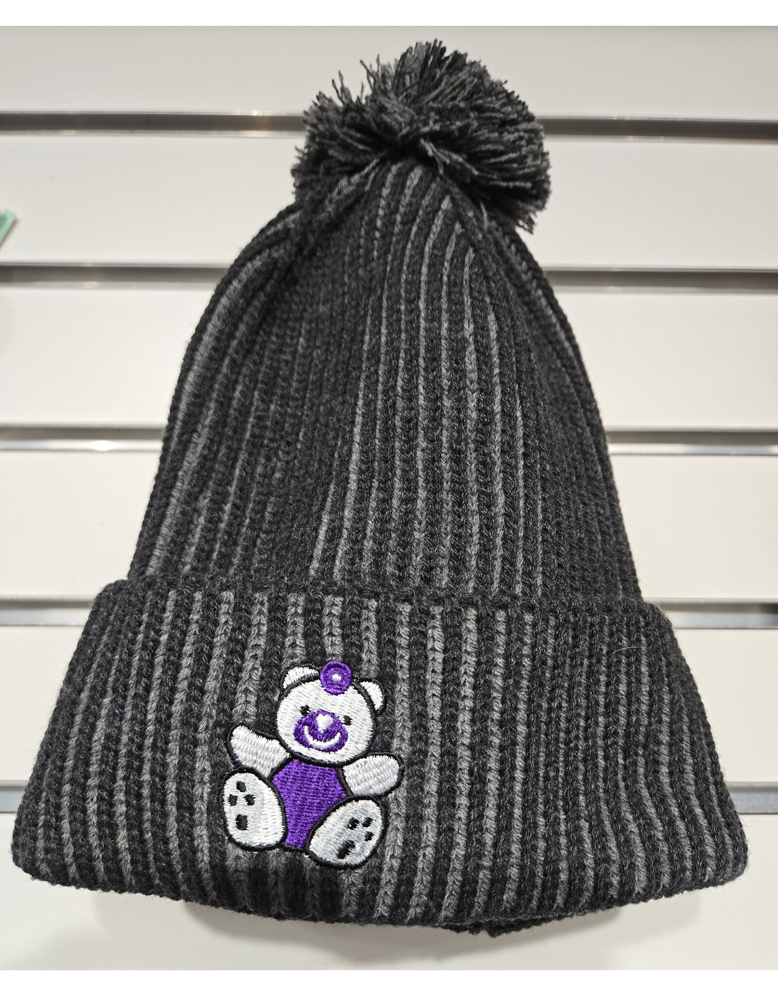Stollery Adult Toque -  Dark Grey w/ Pompom