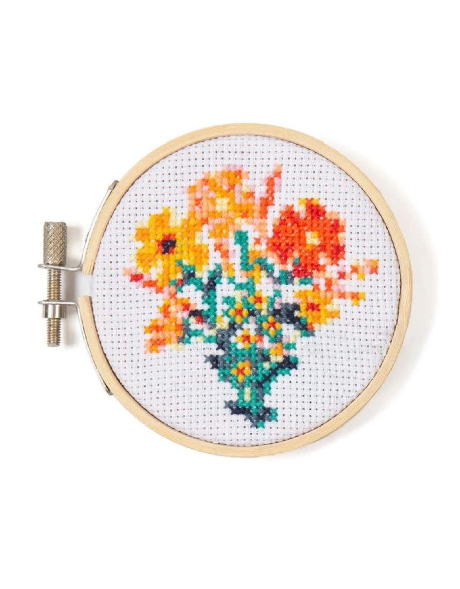Mini Cross Stitch Kit - flowers
