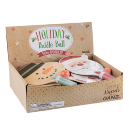 Ganz Wooden Holiday Paddle Ball