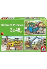 Construction Vehicles - 3 x 48 pieces