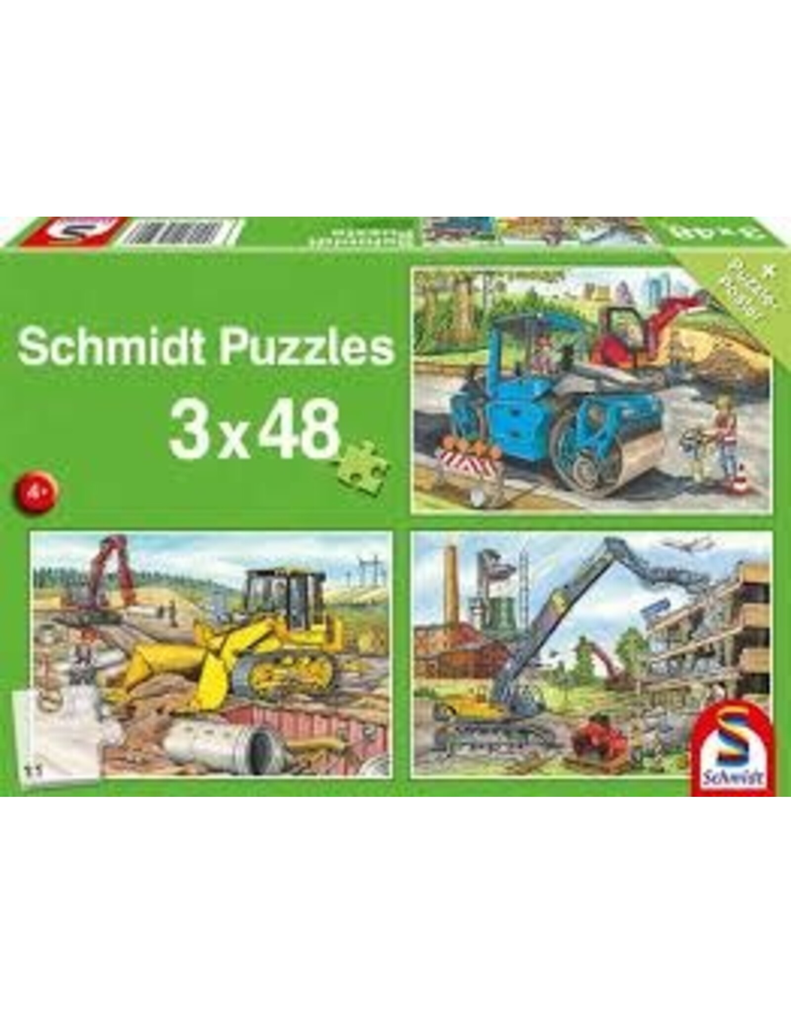 Construction Vehicles - 3 x 48 pieces