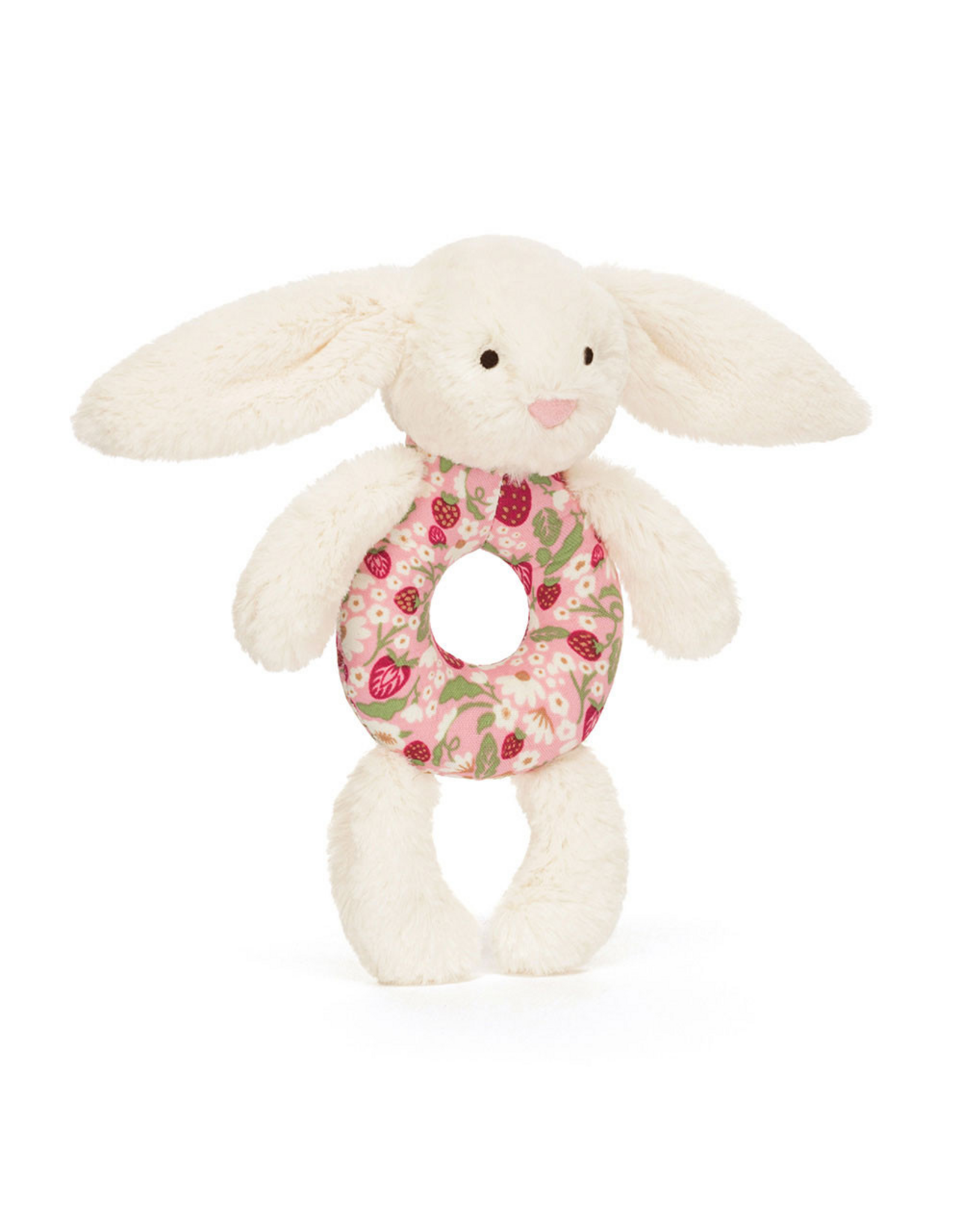 Jellycat Blossom Cream Bunny 'Berry' Ring Rattle