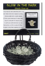 Ganz Glow in the Dark Ghost Charms