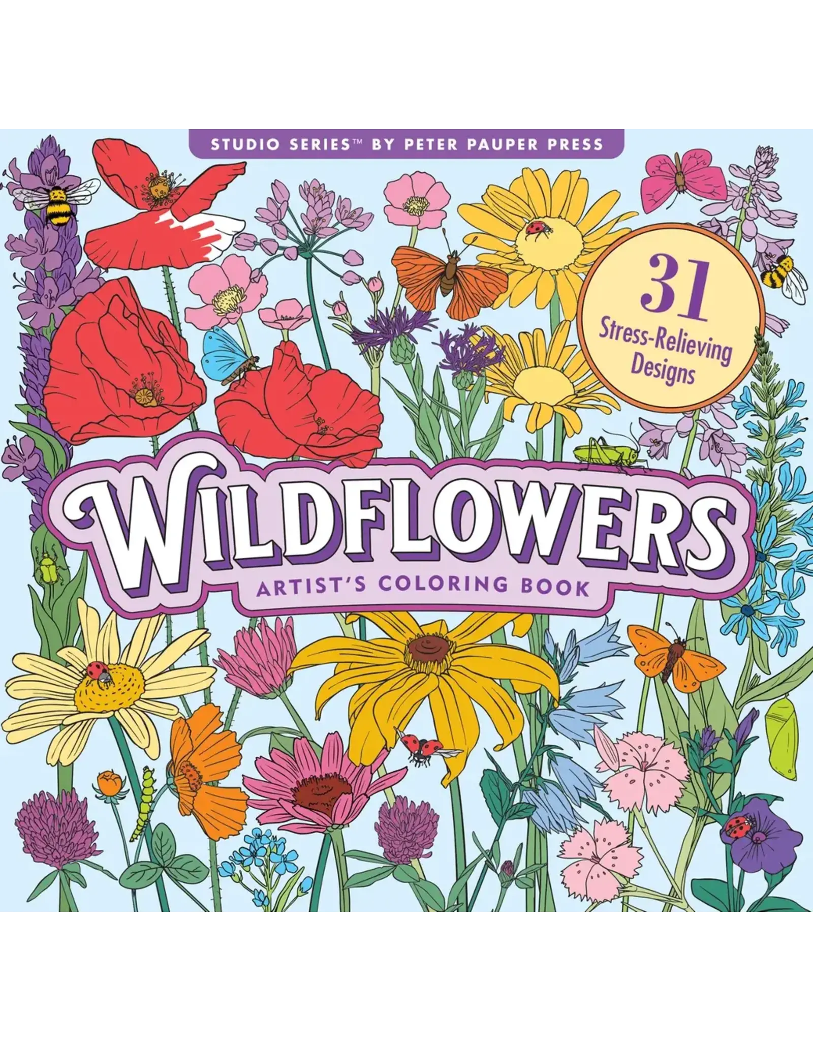 Wildflowers Adult Coloring Book