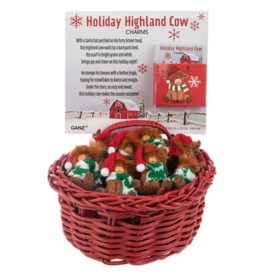 Holiday Highland Cow Charms