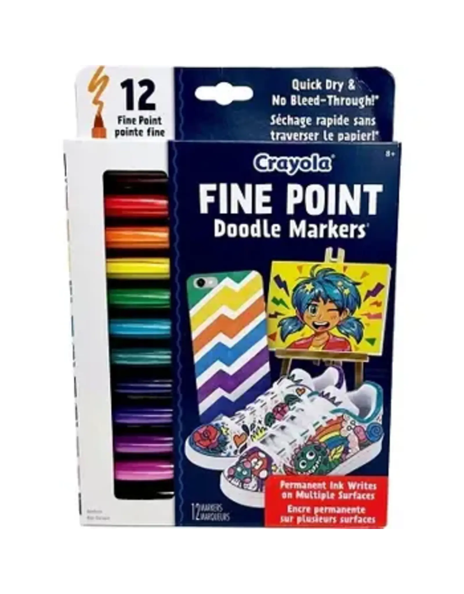 Crayola Markers, Fine Point Doodle 12 CT