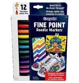 Crayola Markers, Fine Point Doodle 12 CT
