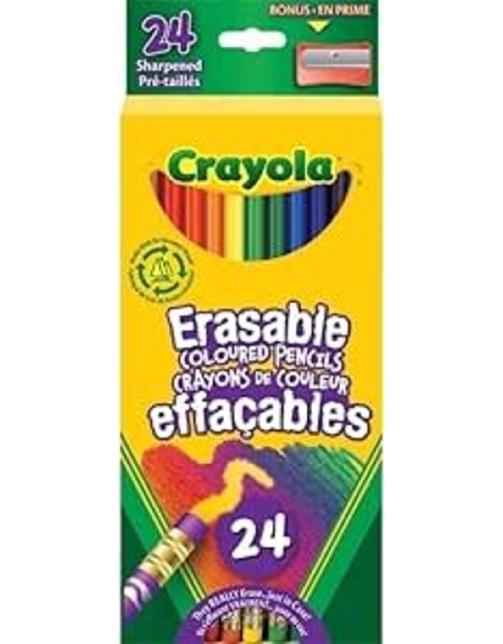 Crayola Colored Pencils, 24 CT - Erasable