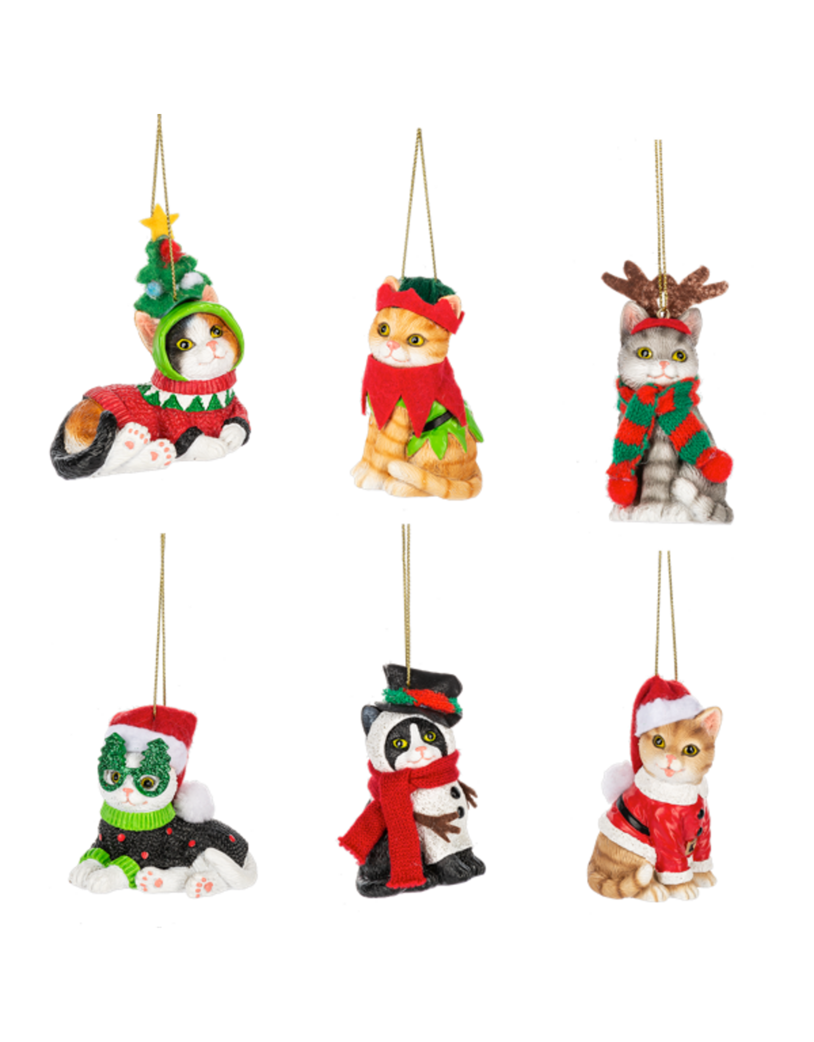 Ganz Fleas Navidad Cat Ornaments