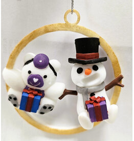 Stollery Ornament - Dr Patchup with snowman