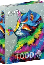 Bright Cat and Butterfly - 1000pc