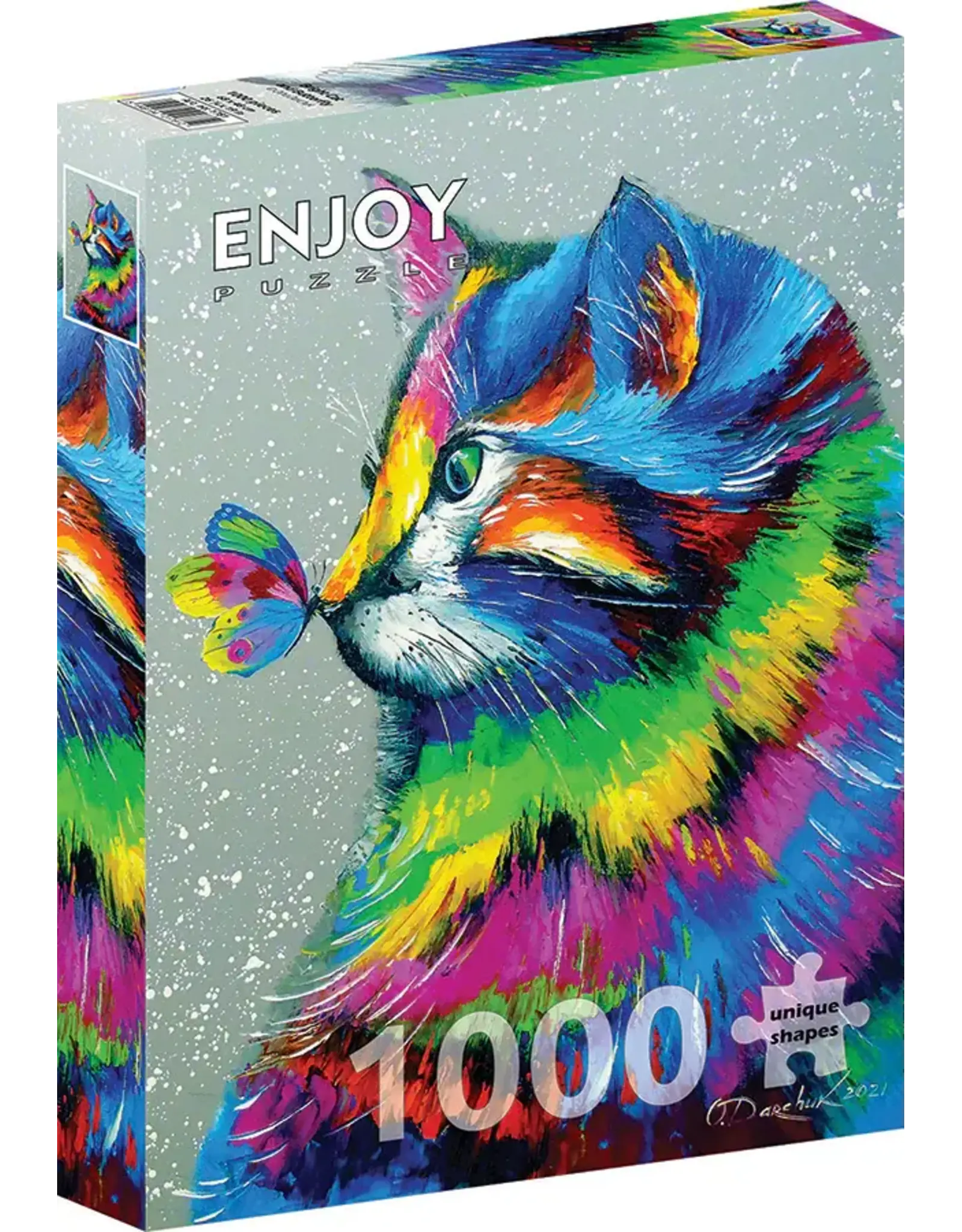 Bright Cat and Butterfly - 1000pc