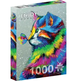 Bright Cat and Butterfly - 1000pc