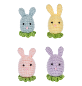 Crochet Bunny Head Figurines