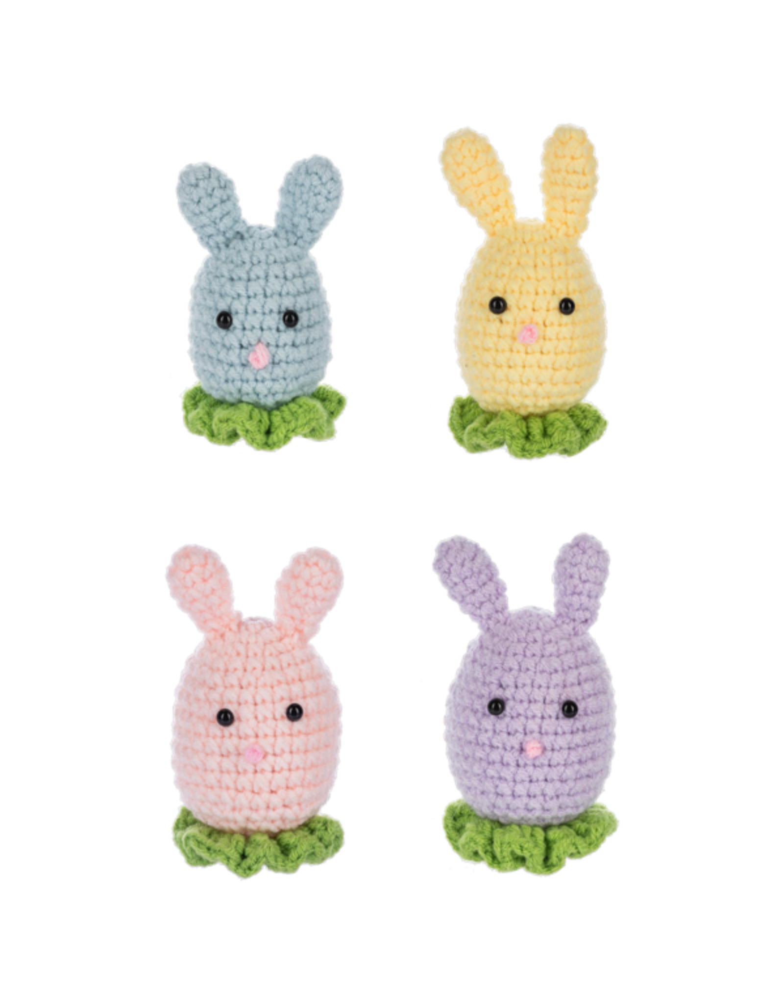 Crochet Bunny Head Figurines