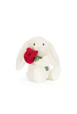 Jellycat Cream Bunny with Rose