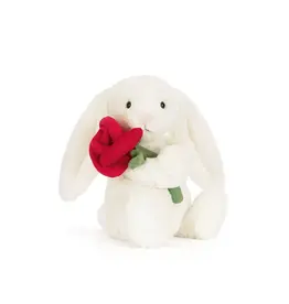 Jellycat Cream Bunny with Rose