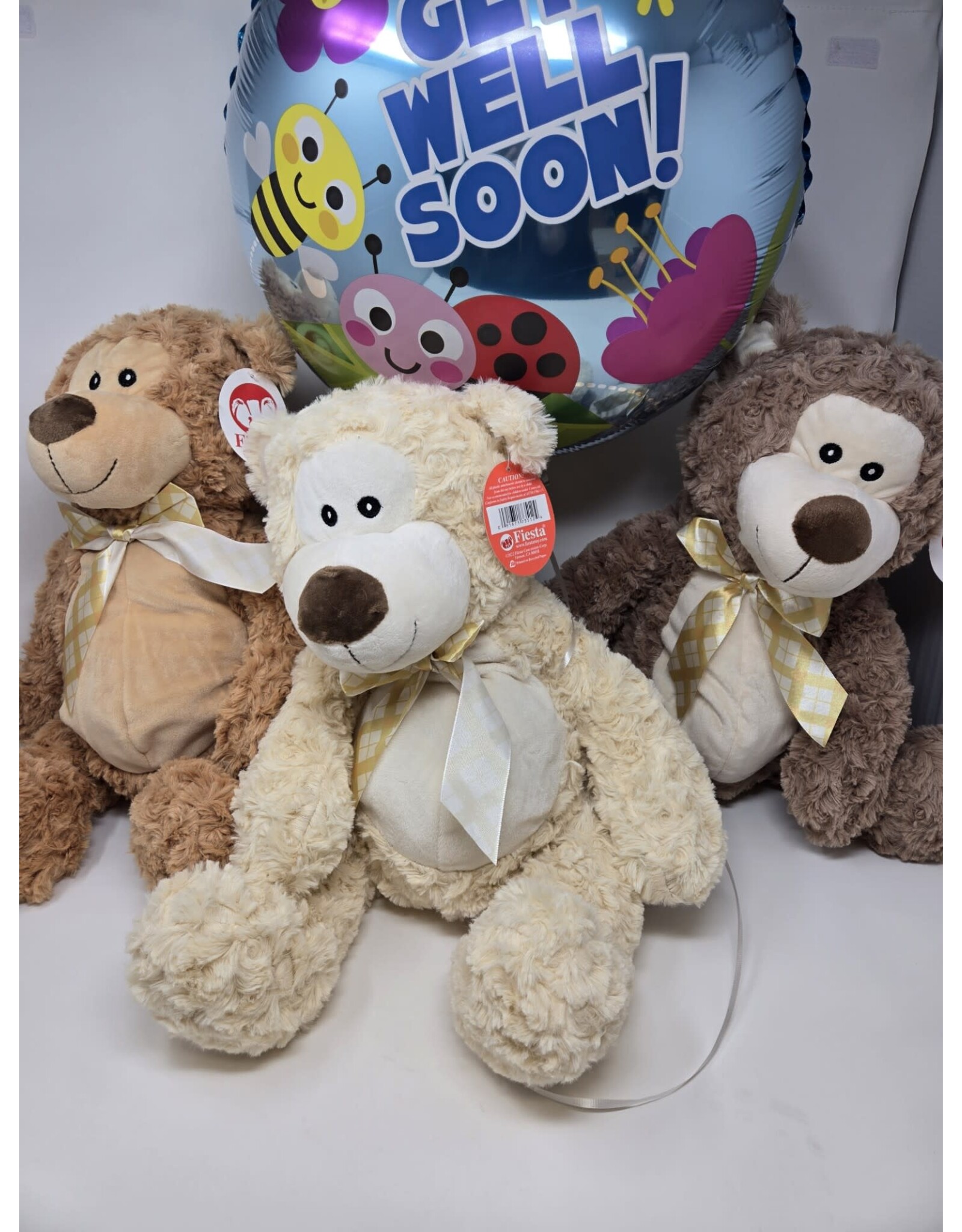 Fiesta Bear with Helium Balloon
