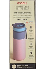 Stollery Travel  2 in 1 Tumbler - Asobu pink & blue
